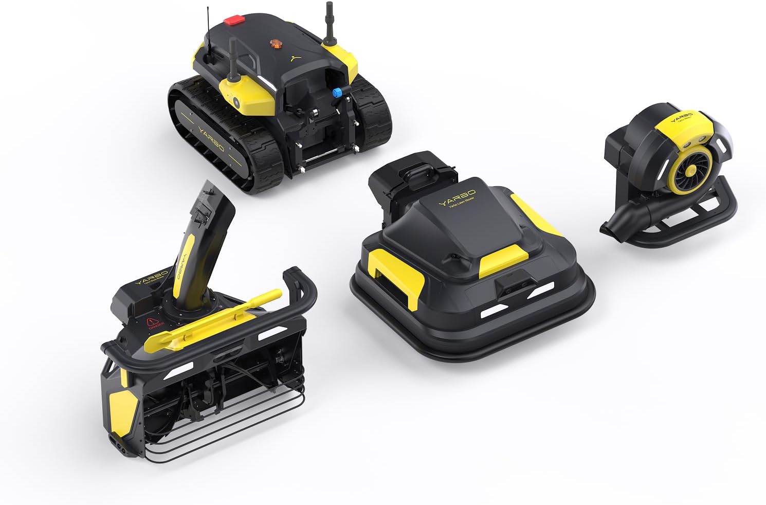 YARBO 4-in-1 Modular Robot Lawn Mower, Snow & Leaf Blower with RTK