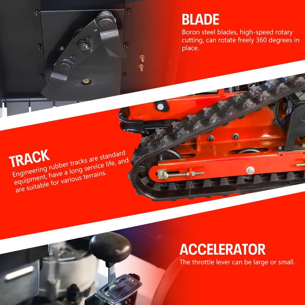Infront Remote Control Lawn Mower, 20" Width, Track Design for Steep Slopes
