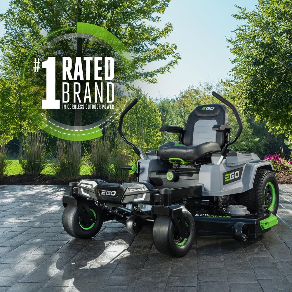 EGO Power+ Electric Zero Turn Riding Mower, 52" Deck, 6 Batteries & Charger - ZT5207L