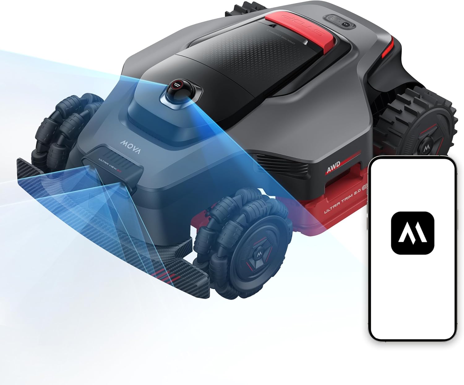 MOVA LiDAX Ultra 3000 AWD Robot Lawn Mower, 3D LiDAR & AI Dual Vision, 0.75 Acre