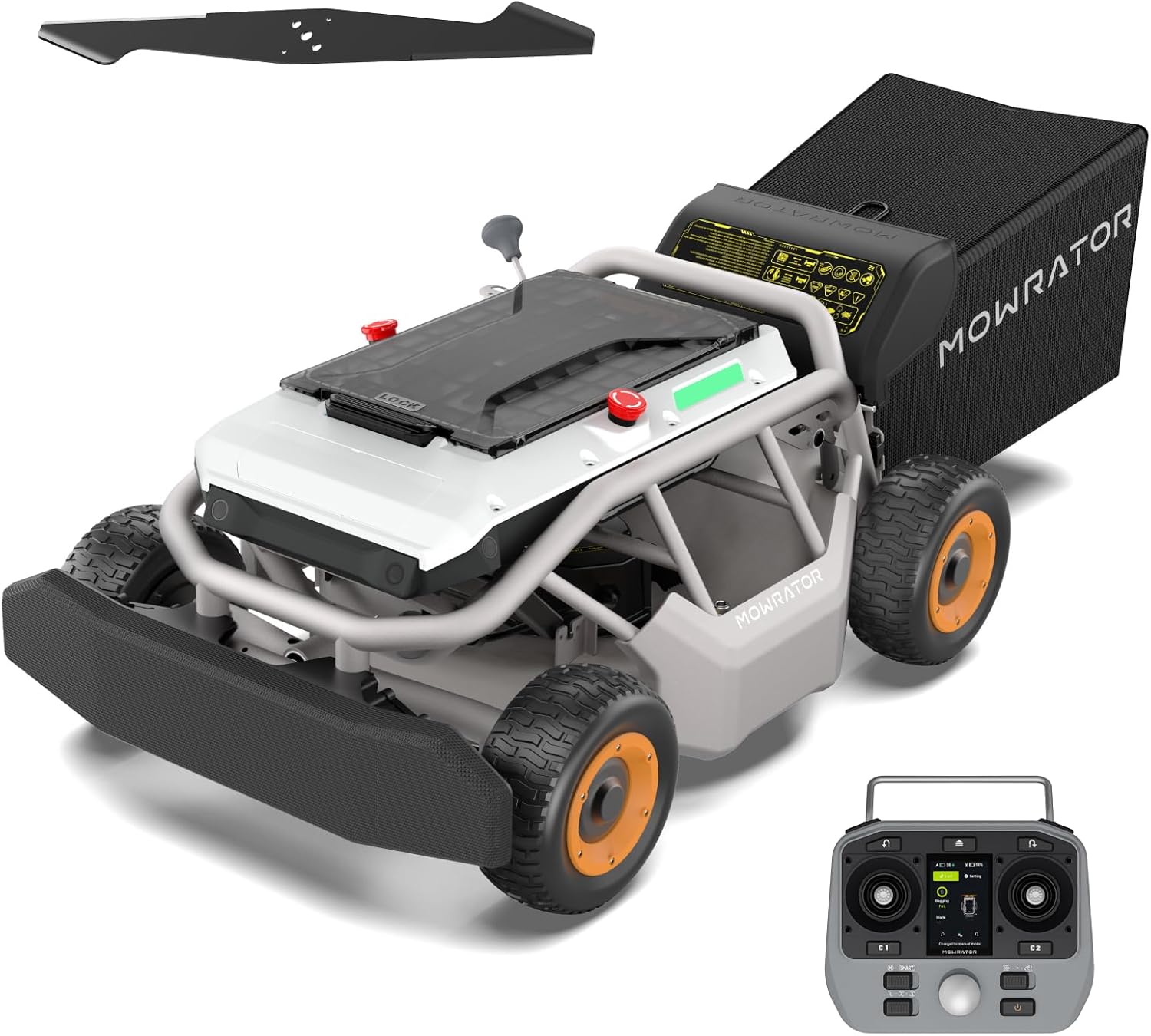 Mowrator S1 4WD Remote Control Lawn Mower, 21" Width, 0.75 Acres