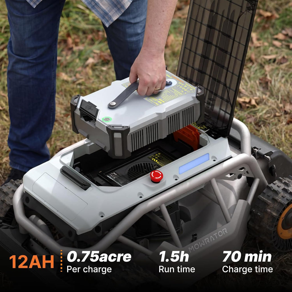 Mowrator S1 4WD Remote Control Lawn Mower, 21" Width, 0.75 Acres