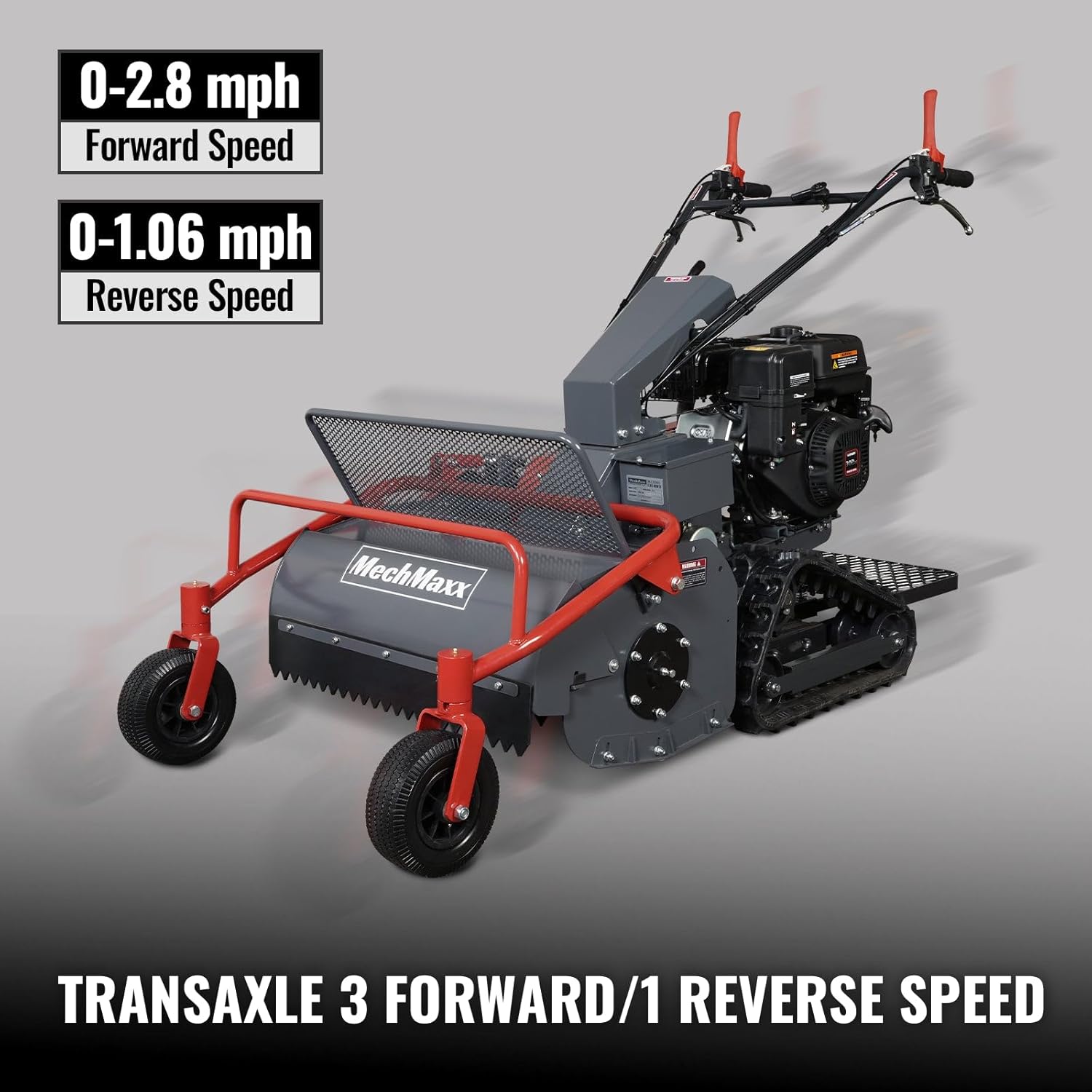 MechMaxx 27" Walk Behind Flail Mower, 10HP 302cc, Tracked, SFM27T