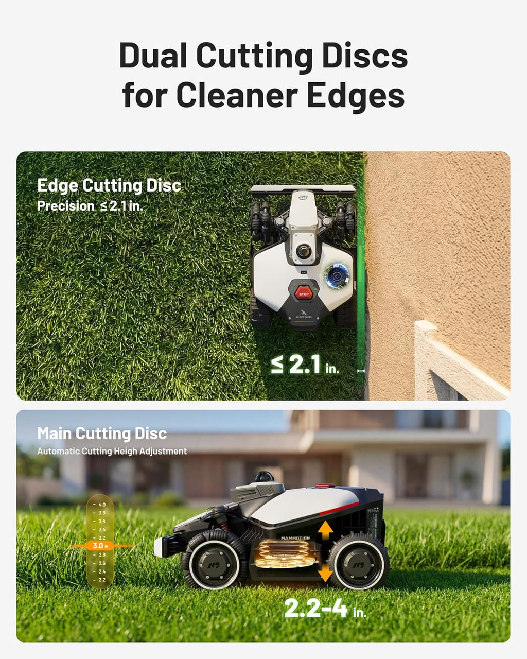Mammotion LUBA mini 2 AWD 1500H Robot Lawn Mower with Garage, LiDAR & AI Vision, 0.37 Acre