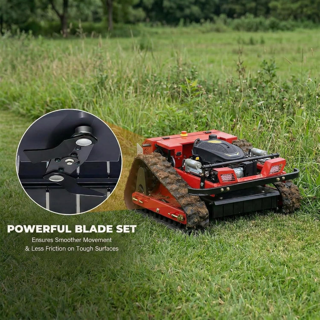 Infront Remote Control Lawn Mower, 20" Width, Track Design for Steep Slopes