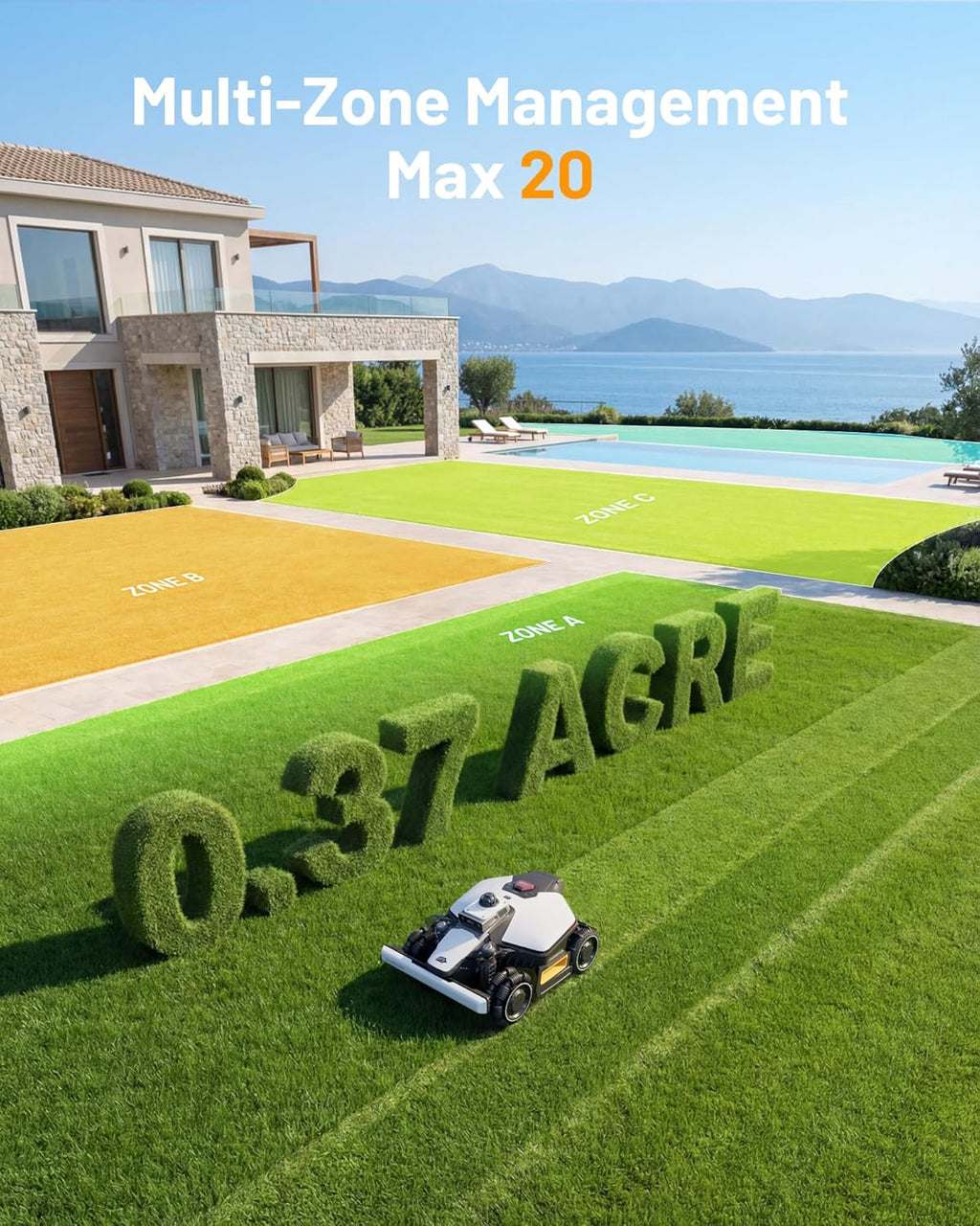 Mammotion LUBA mini 2 AWD 1500H Robot Lawn Mower, LiDAR & AI Vision, 0.37 Acre