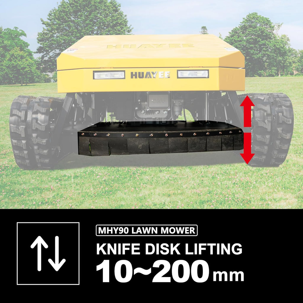 MHY90 608cc Hybrid Crawler Remote Control Lawn Mower, All-Terrain Cutter