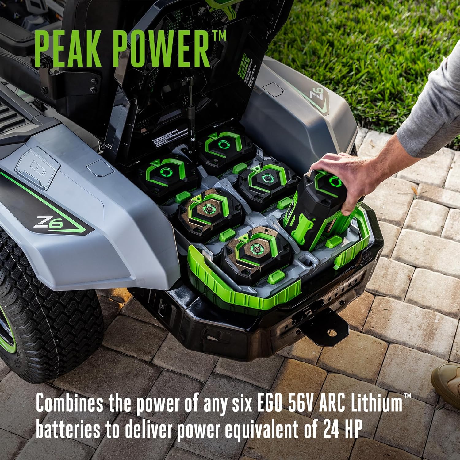 EGO POWER+ Z6 Zero Turn Riding Mower, 42" Deck, 6 Batteries & Charger - ZT4215S