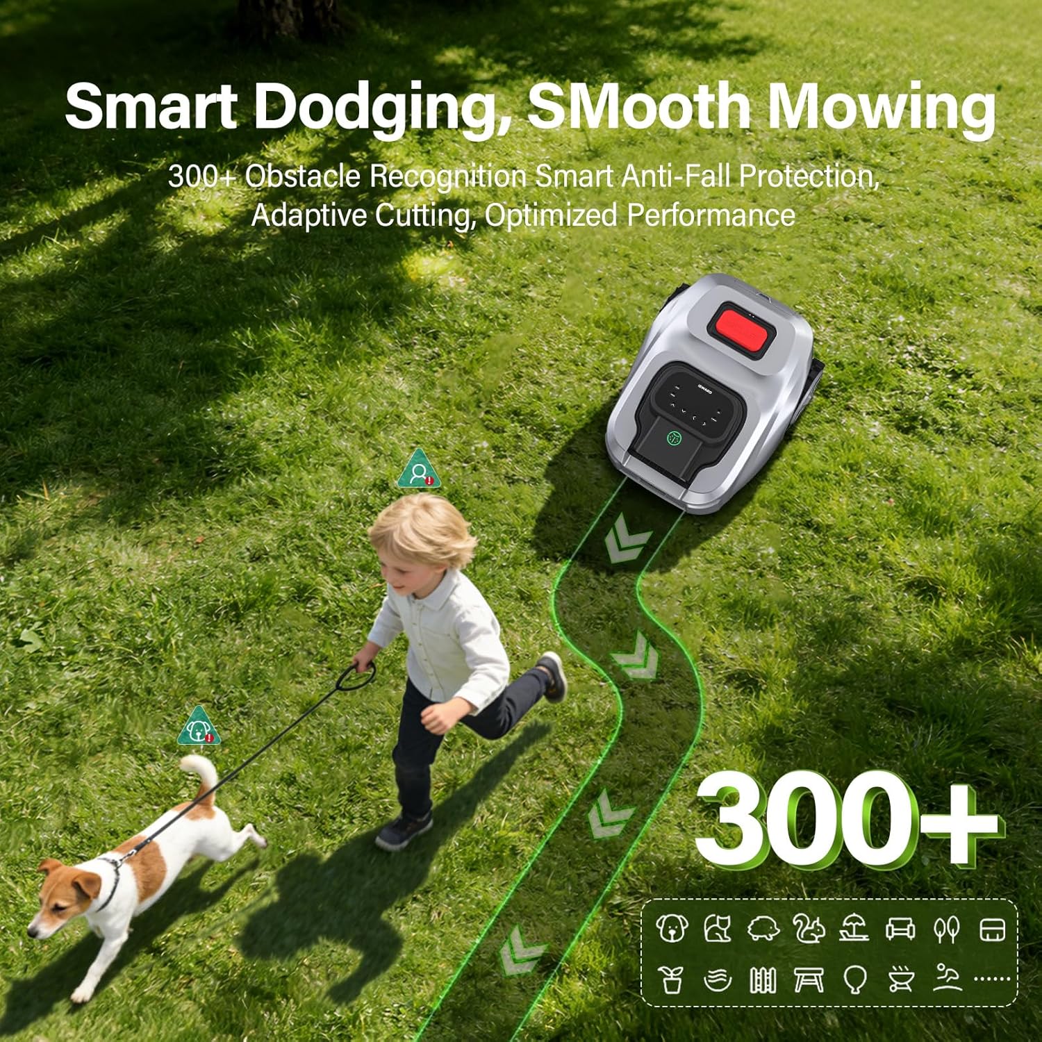 GX Robot Lawn Mower with RTK & AI Vision, Smart App Control, 0.62 Acre