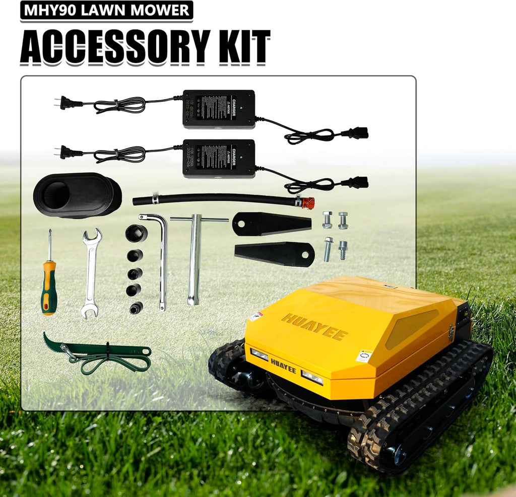 MHY90 608cc Hybrid Crawler Remote Control Lawn Mower, All-Terrain Cutter