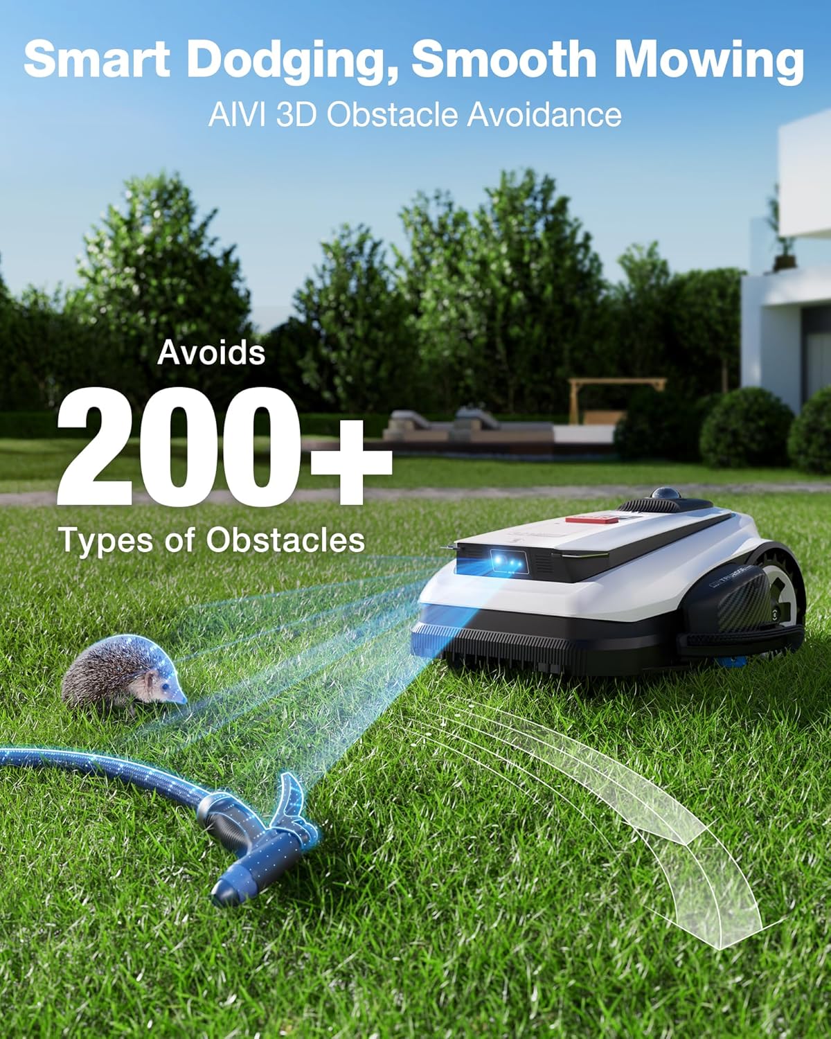 ECOVACS Goat A3000 LiDAR PRO Robotic Lawn Mower, Dual-LiDAR Navigation, 3/4 Acre