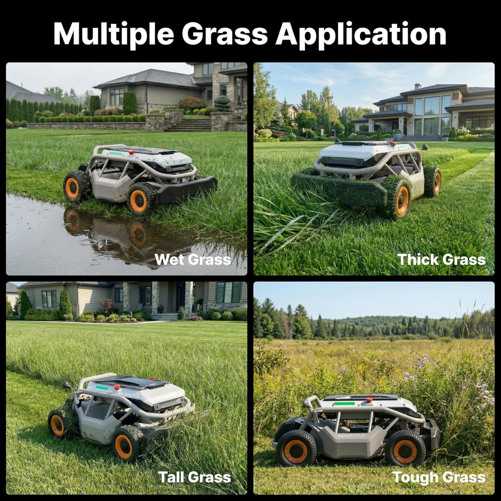 Mowrator S1 4WD Remote Control Lawn Mower, 21" Width, 0.75 Acres