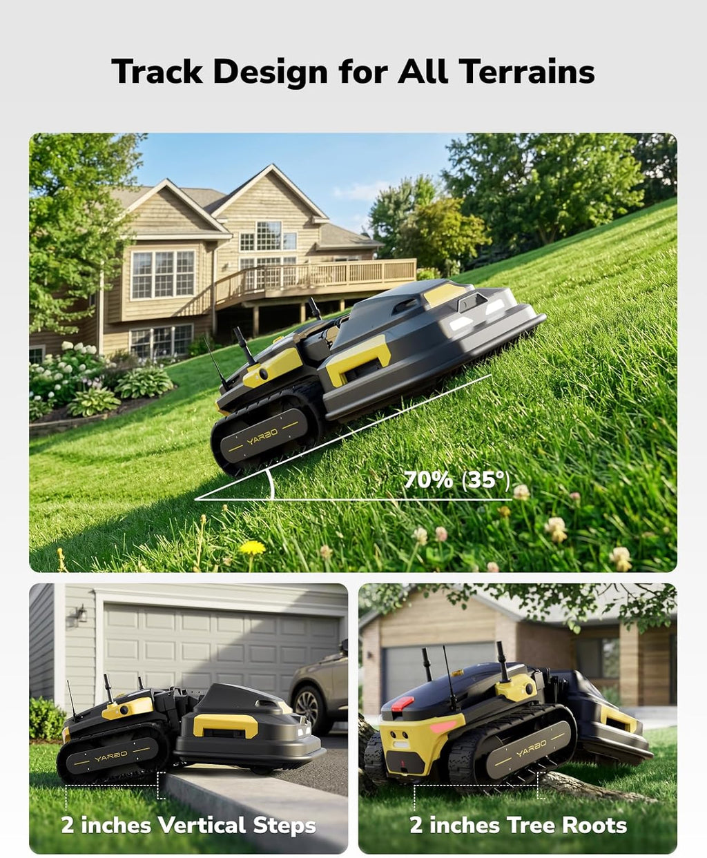 YARBO 4-in-1 Modular Robot Lawn Mower, Snow & Leaf Blower with RTK