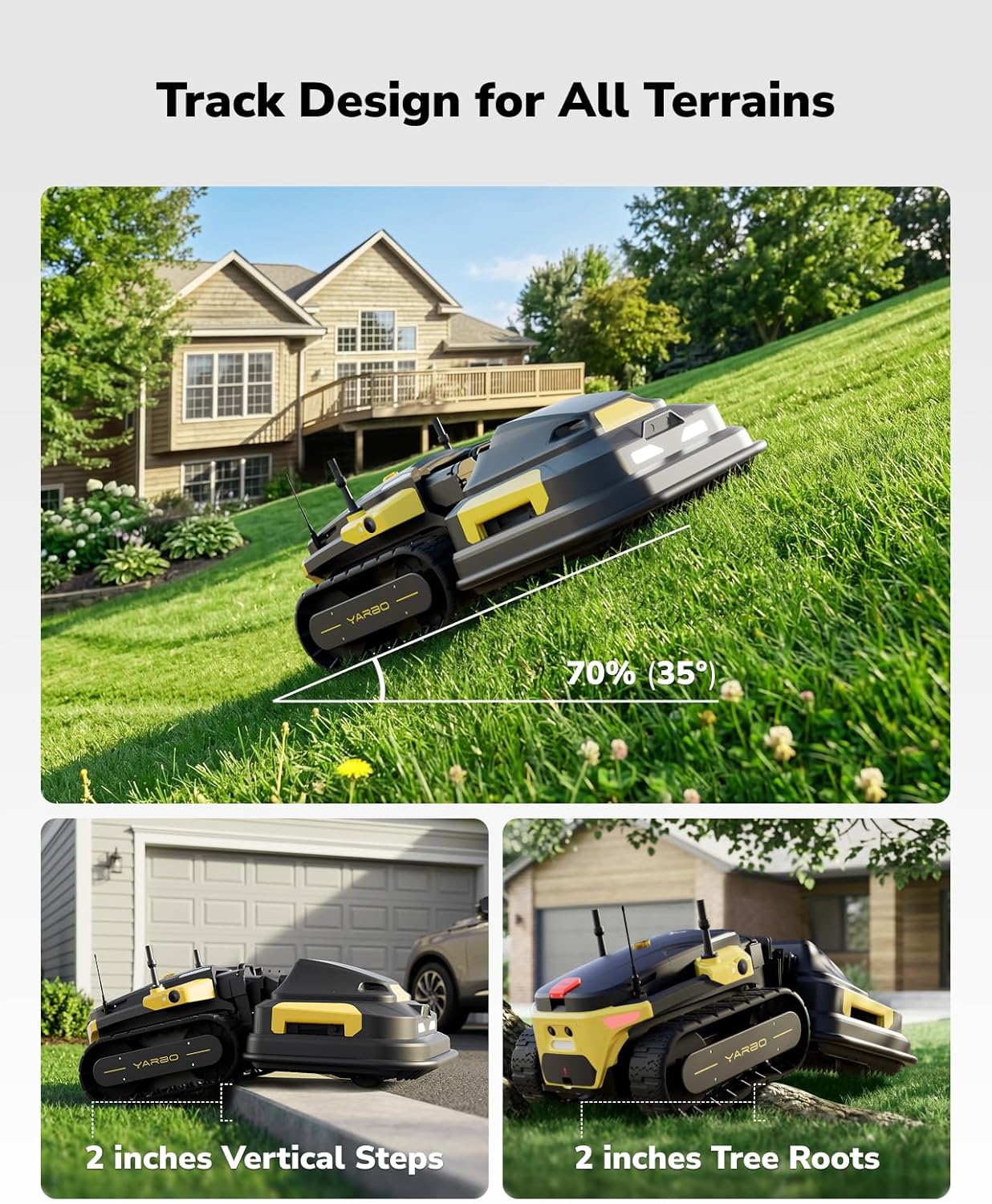 YARBO 4-in-1 Modular Robot Lawn Mower, Snow & Leaf Blower with RTK