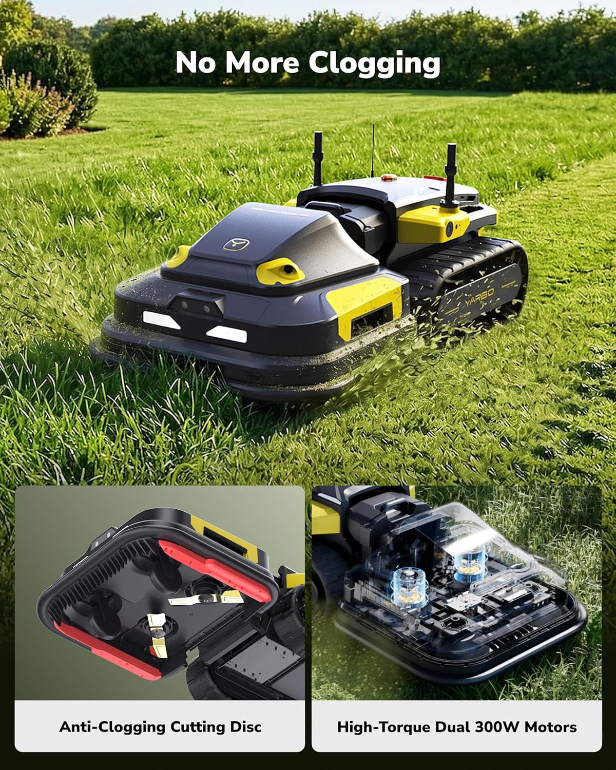 YARBO Robot Lawn Mower Pro, Wire-Free AI Vision & RTK Navigation, Up to 6 Acres