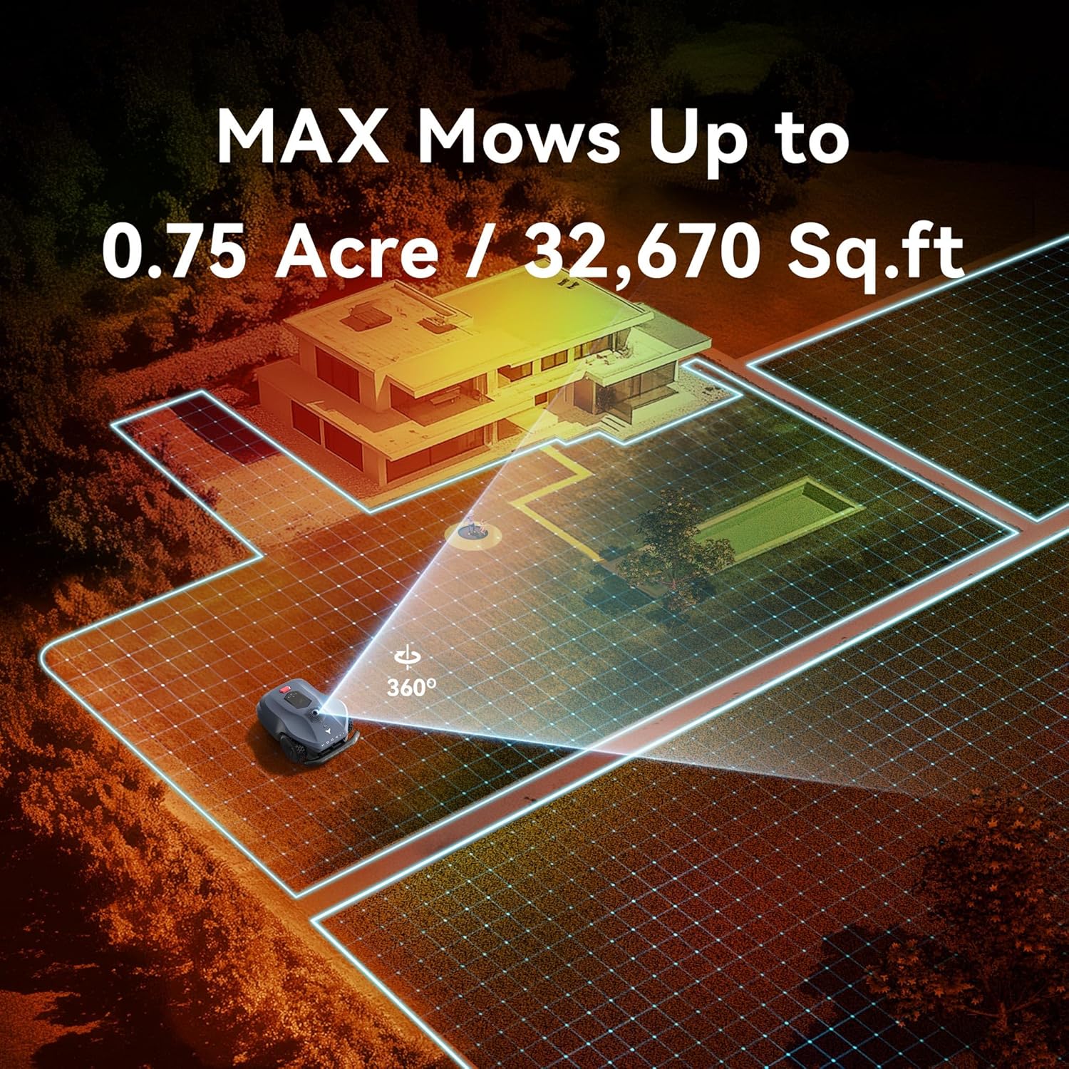 Neomow X SE Wire-Free Robot Lawn Mower, 3D LiDAR & Vision Mapping, 0.75 Acre