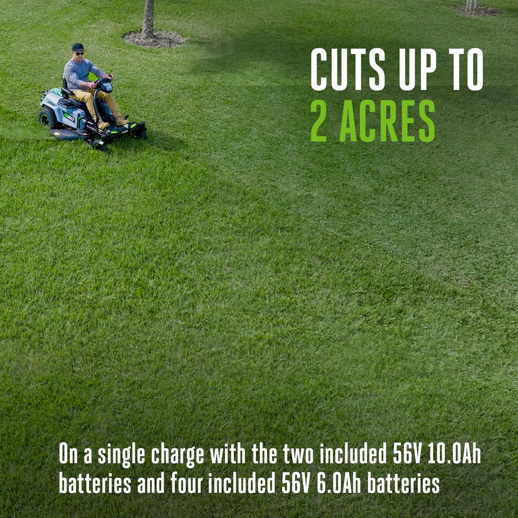 EGO POWER+ Z6 Zero Turn Riding Mower, 42" Deck, 6 Batteries & Charger - ZT4215S