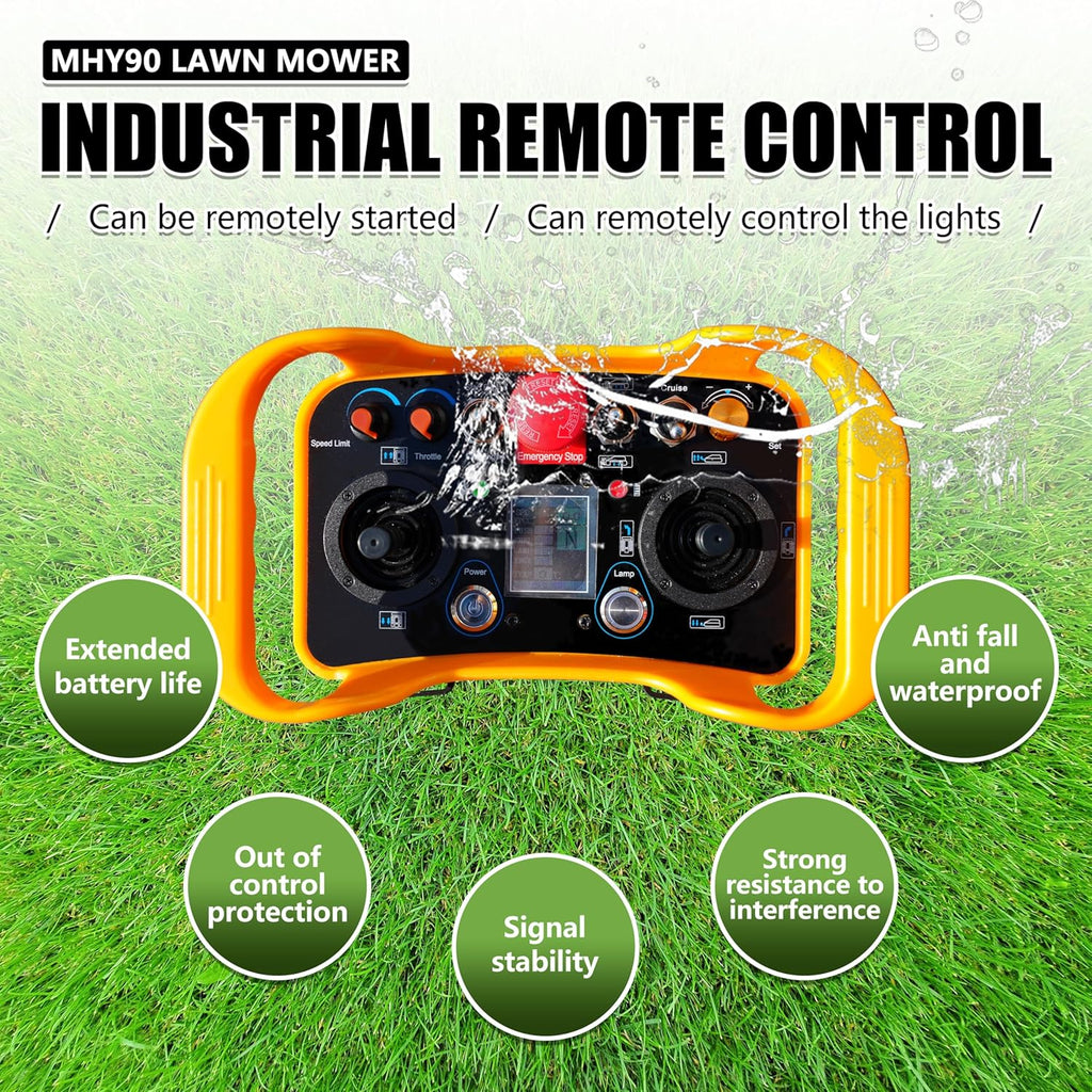 MHY90 608cc Hybrid Crawler Remote Control Lawn Mower, All-Terrain Cutter