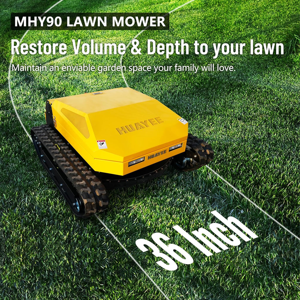 MHY90 608cc Hybrid Crawler Remote Control Lawn Mower, All-Terrain Cutter